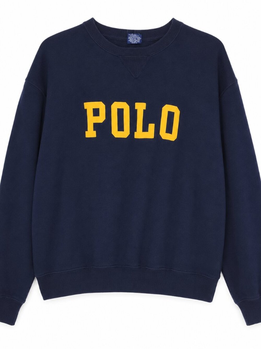 Polo Ralph Lauren Navy Logo Crewneck Sweatshirt Women's Long Sleeve Fleece